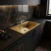 Pure.Sink Luxion Large gold sink 78x50 cm Tapwing with tap hole PLX7850T-60